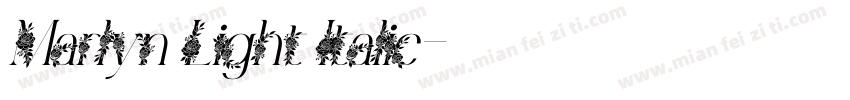 Marlyn Light Italic字体转换
